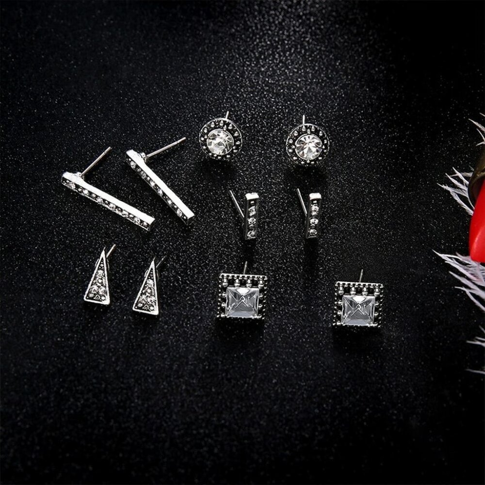 💎✨ Geometric Earring Set - Picture 2 of 4